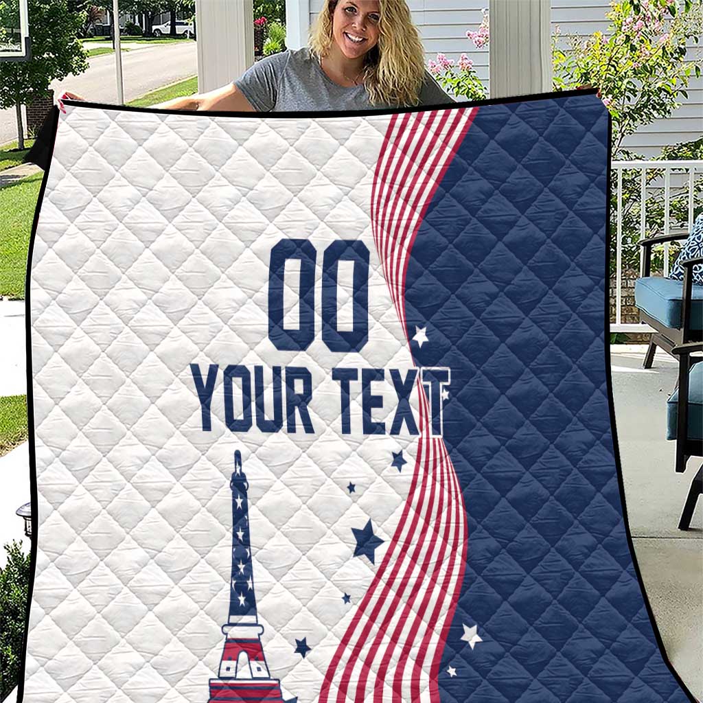 Custom USA Summer Sport 2024 Quilt Flag Of The United States - Wonder Print Shop