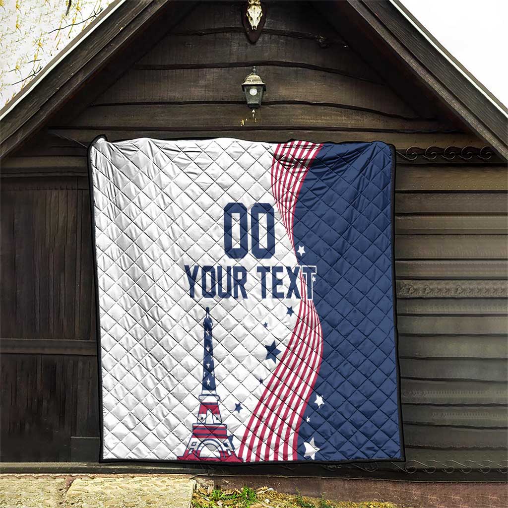 Custom USA Summer Sport 2024 Quilt Flag Of The United States - Wonder Print Shop