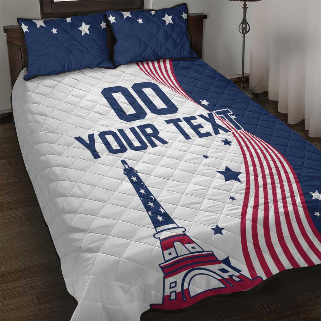 Custom USA Summer Sport 2024 Quilt Bed Set Flag Of The United States - Wonder Print Shop