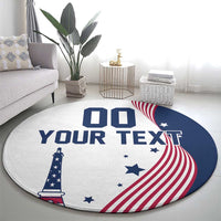 Custom USA Summer Sport 2024 Round Carpet Flag Of The United States