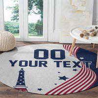Custom USA Summer Sport 2024 Round Carpet Flag Of The United States