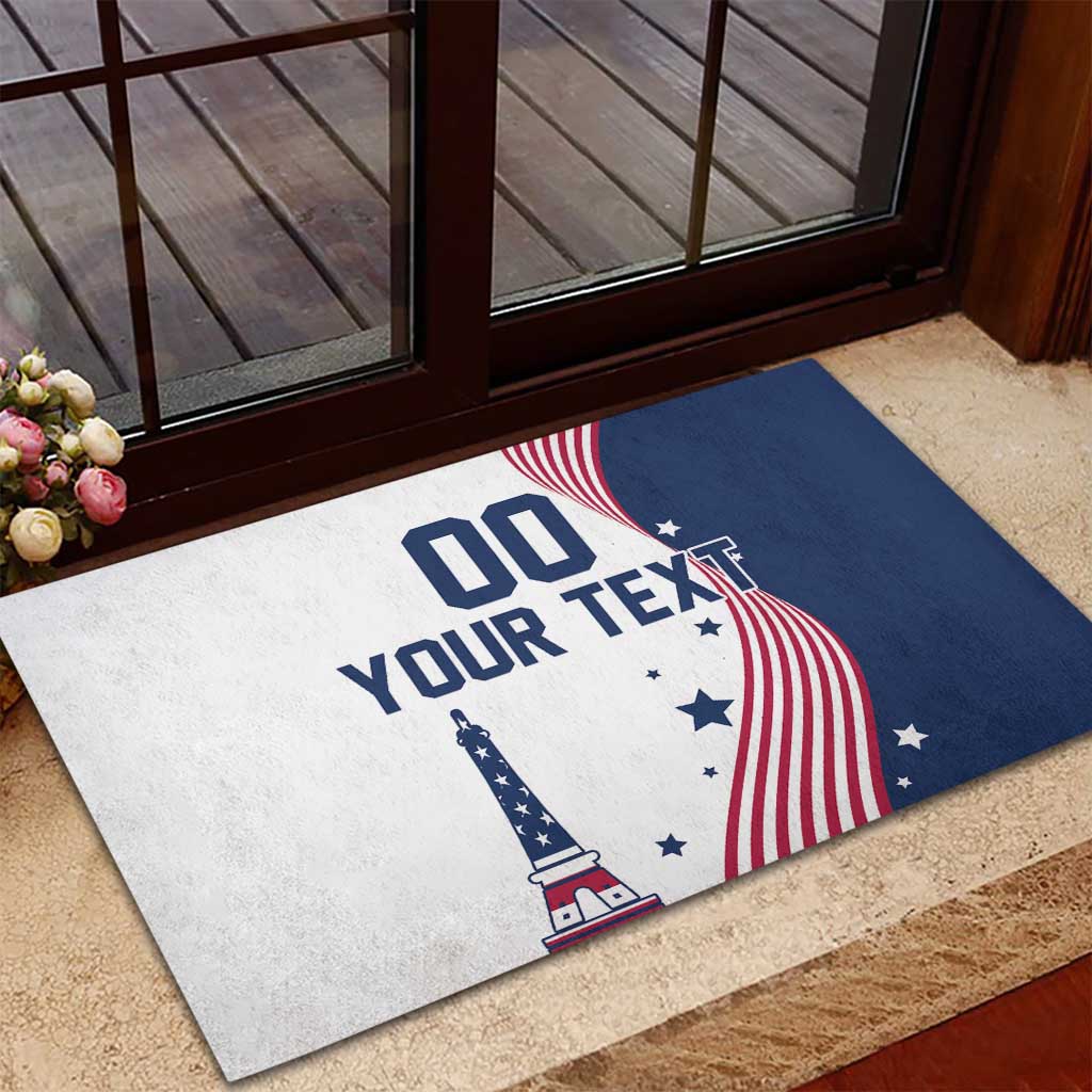 Custom USA Summer Sport 2024 Rubber Doormat Flag Of The United States - Wonder Print Shop