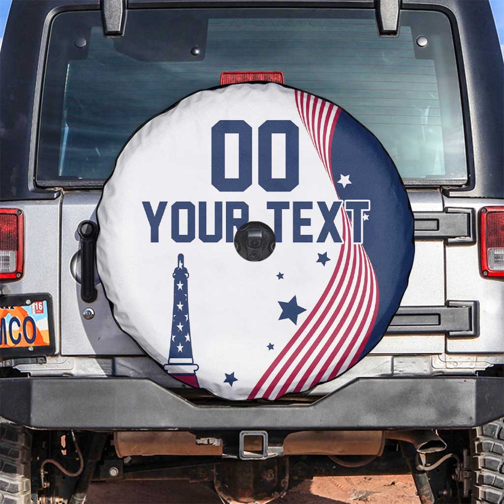 Custom USA Summer Sport 2024 Spare Tire Cover Flag Of The United States - Wonder Print Shop