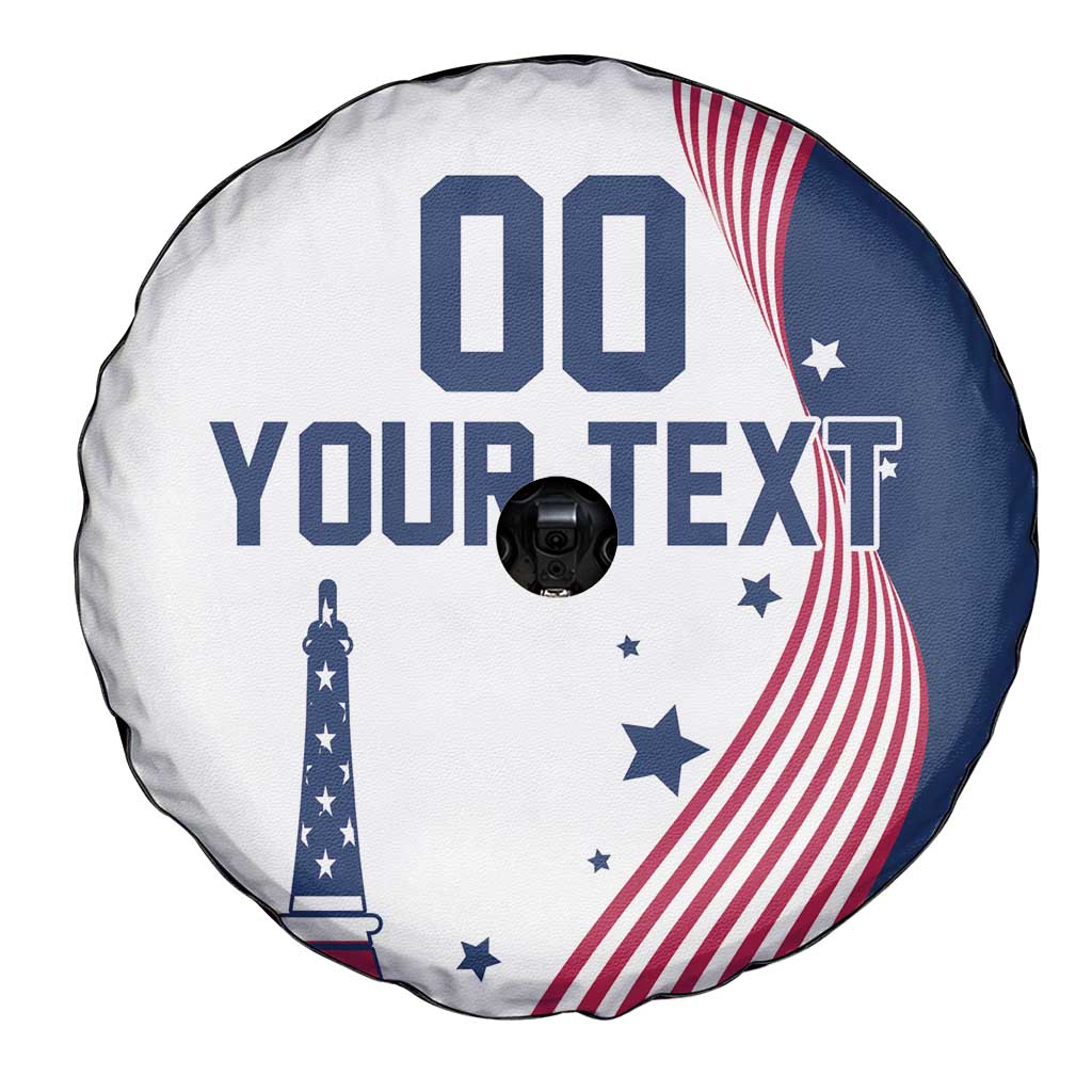 Custom USA Summer Sport 2024 Spare Tire Cover Flag Of The United States - Wonder Print Shop