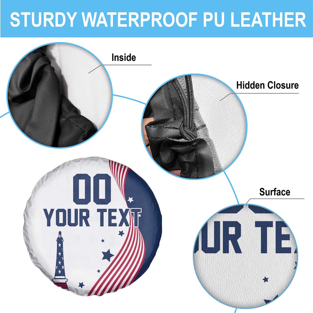 Custom USA Summer Sport 2024 Spare Tire Cover Flag Of The United States - Wonder Print Shop