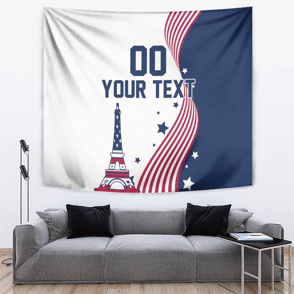 Custom USA Summer Sport 2024 Tapestry Flag Of The United States - Wonder Print Shop