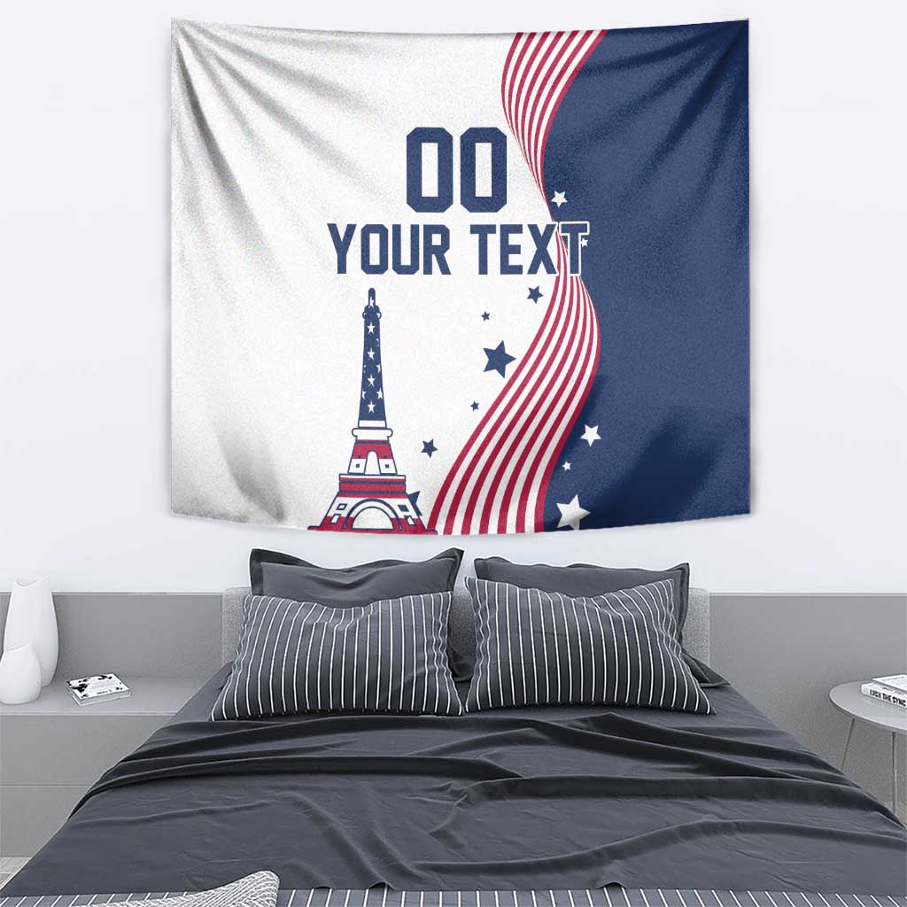 Custom USA Summer Sport 2024 Tapestry Flag Of The United States - Wonder Print Shop