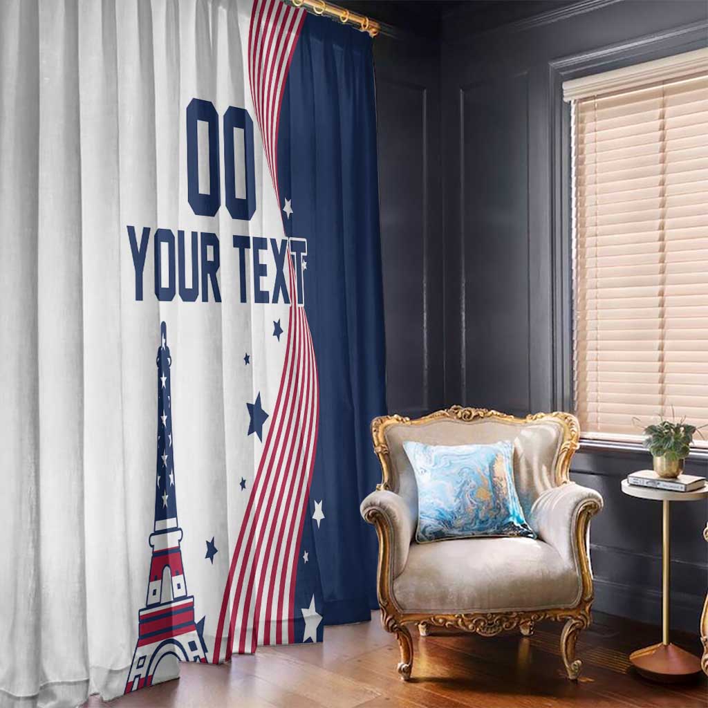 Custom USA Summer Sport 2024 Window Curtain Flag Of The United States - Wonder Print Shop