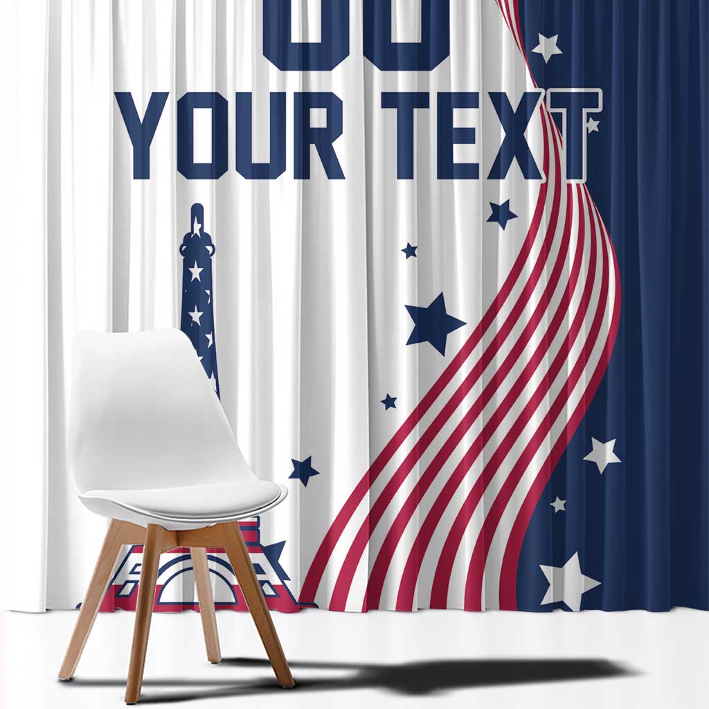 Custom USA Summer Sport 2024 Window Curtain Flag Of The United States - Wonder Print Shop