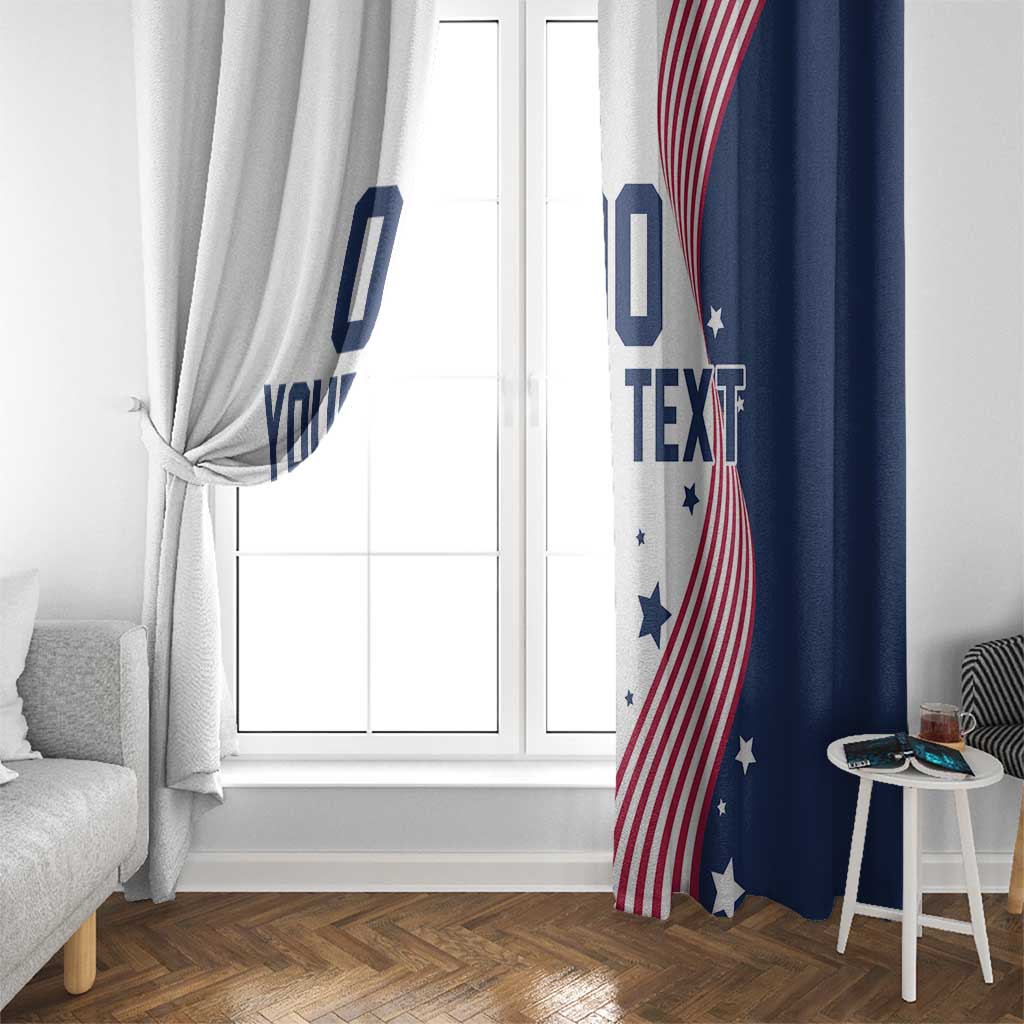 Custom USA Summer Sport 2024 Window Curtain Flag Of The United States - Wonder Print Shop