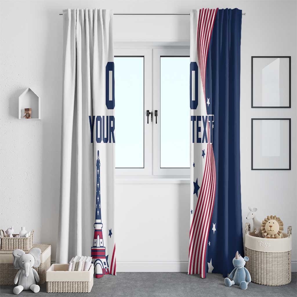 Custom USA Summer Sport 2024 Window Curtain Flag Of The United States - Wonder Print Shop