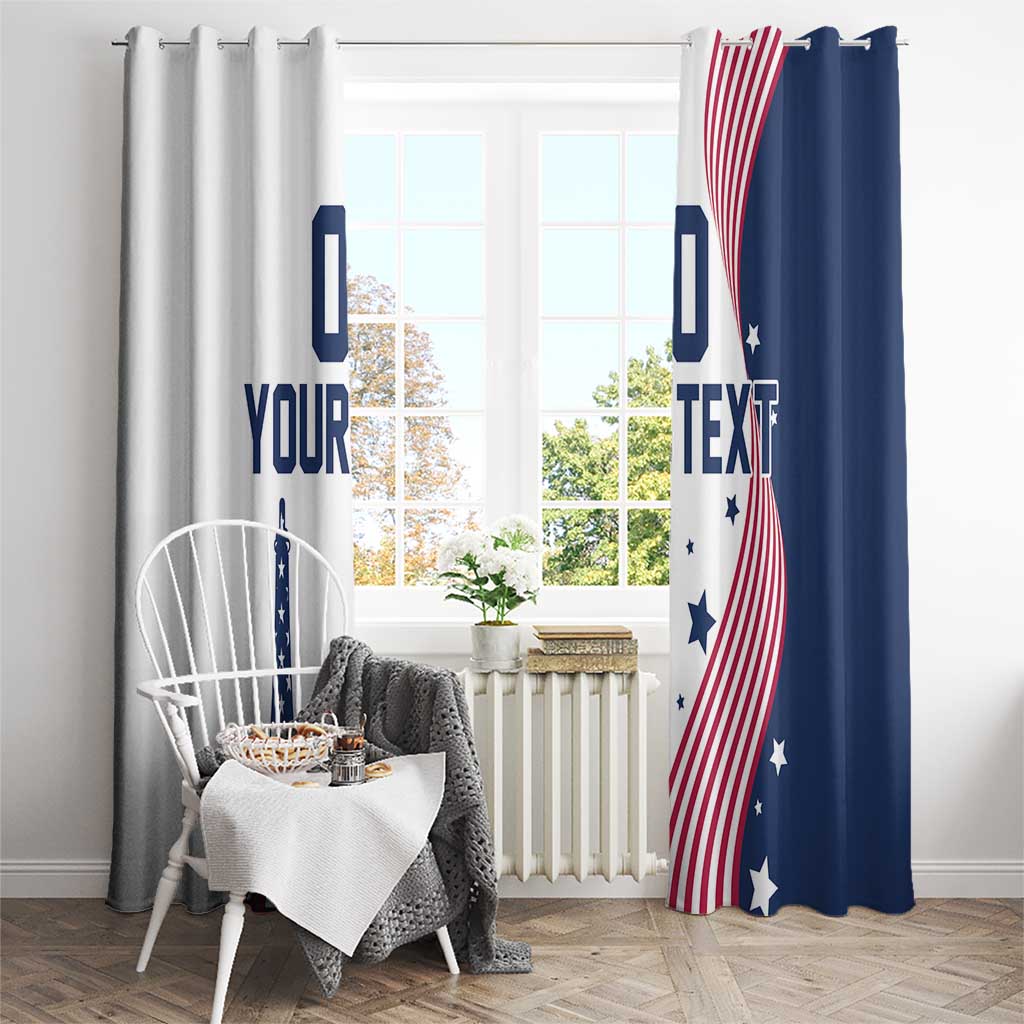 Custom USA Summer Sport 2024 Window Curtain Flag Of The United States - Wonder Print Shop