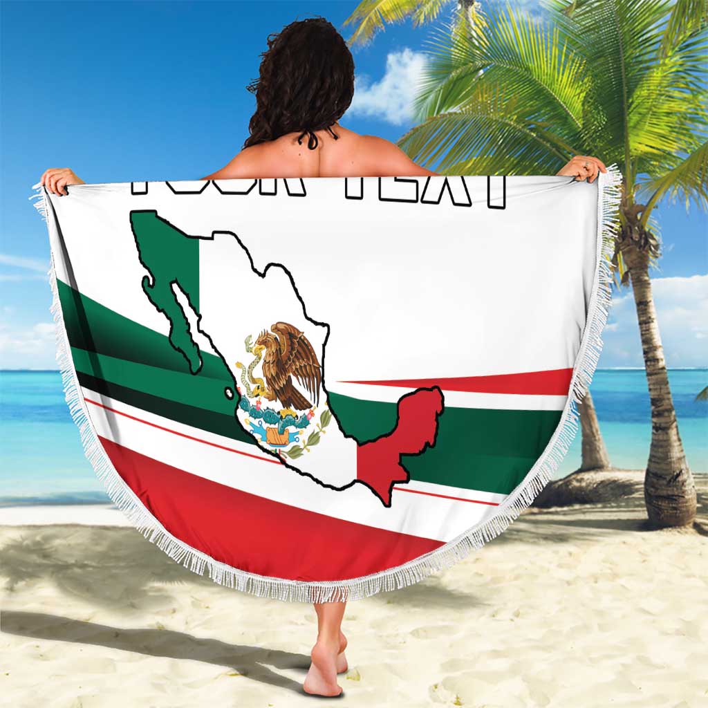 Custom Mexico Independence Day Beach Blanket El Grito De Independencia - Wonder Print Shop