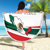 Custom Mexico Independence Day Beach Blanket El Grito De Independencia - Wonder Print Shop