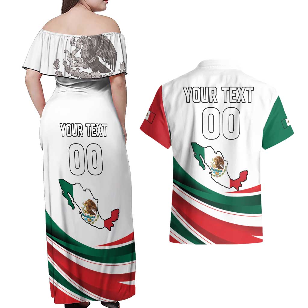 Custom Mexico Independence Day Couples Matching Off Shoulder Maxi Dress and Hawaiian Shirt El Grito De Independencia - Wonder Print Shop