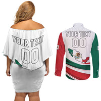 Custom Mexico Independence Day Couples Matching Off Shoulder Short Dress and Long Sleeve Button Shirt El Grito De Independencia - Wonder Print Shop