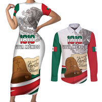 Custom Mexico Independence Day Couples Matching Short Sleeve Bodycon Dress and Long Sleeve Button Shirt El Grito De Independencia - Wonder Print Shop