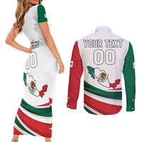 Custom Mexico Independence Day Couples Matching Short Sleeve Bodycon Dress and Long Sleeve Button Shirt El Grito De Independencia - Wonder Print Shop
