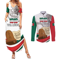 Custom Mexico Independence Day Couples Matching Summer Maxi Dress and Long Sleeve Button Shirt El Grito De Independencia - Wonder Print Shop