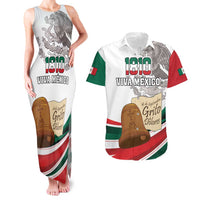 Custom Mexico Independence Day Couples Matching Tank Maxi Dress and Hawaiian Shirt El Grito De Independencia - Wonder Print Shop