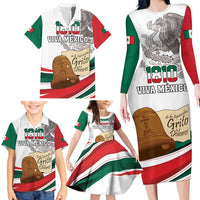 Custom Mexico Independence Day Family Matching Long Sleeve Bodycon Dress and Hawaiian Shirt El Grito De Independencia - Wonder Print Shop