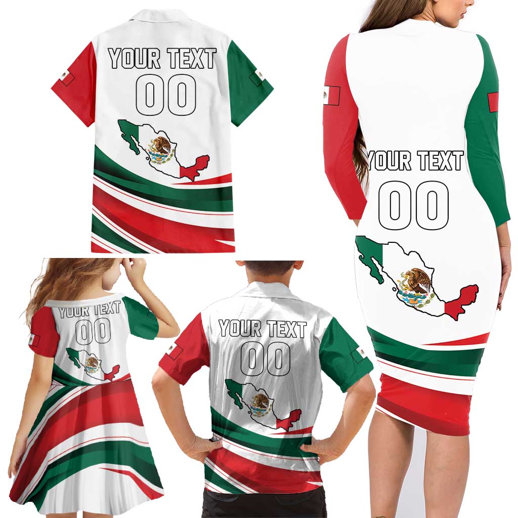 Custom Mexico Independence Day Family Matching Long Sleeve Bodycon Dress and Hawaiian Shirt El Grito De Independencia - Wonder Print Shop