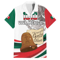 Custom Mexico Independence Day Family Matching Off Shoulder Short Dress and Hawaiian Shirt El Grito De Independencia - Wonder Print Shop