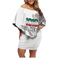 Custom Mexico Independence Day Family Matching Off Shoulder Short Dress and Hawaiian Shirt El Grito De Independencia - Wonder Print Shop
