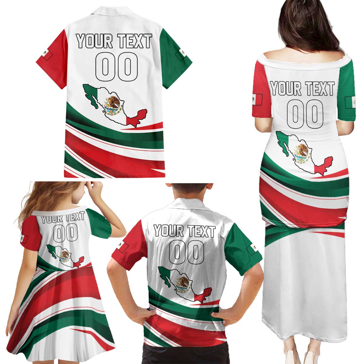Custom Mexico Independence Day Family Matching Puletasi and Hawaiian Shirt El Grito De Independencia - Wonder Print Shop