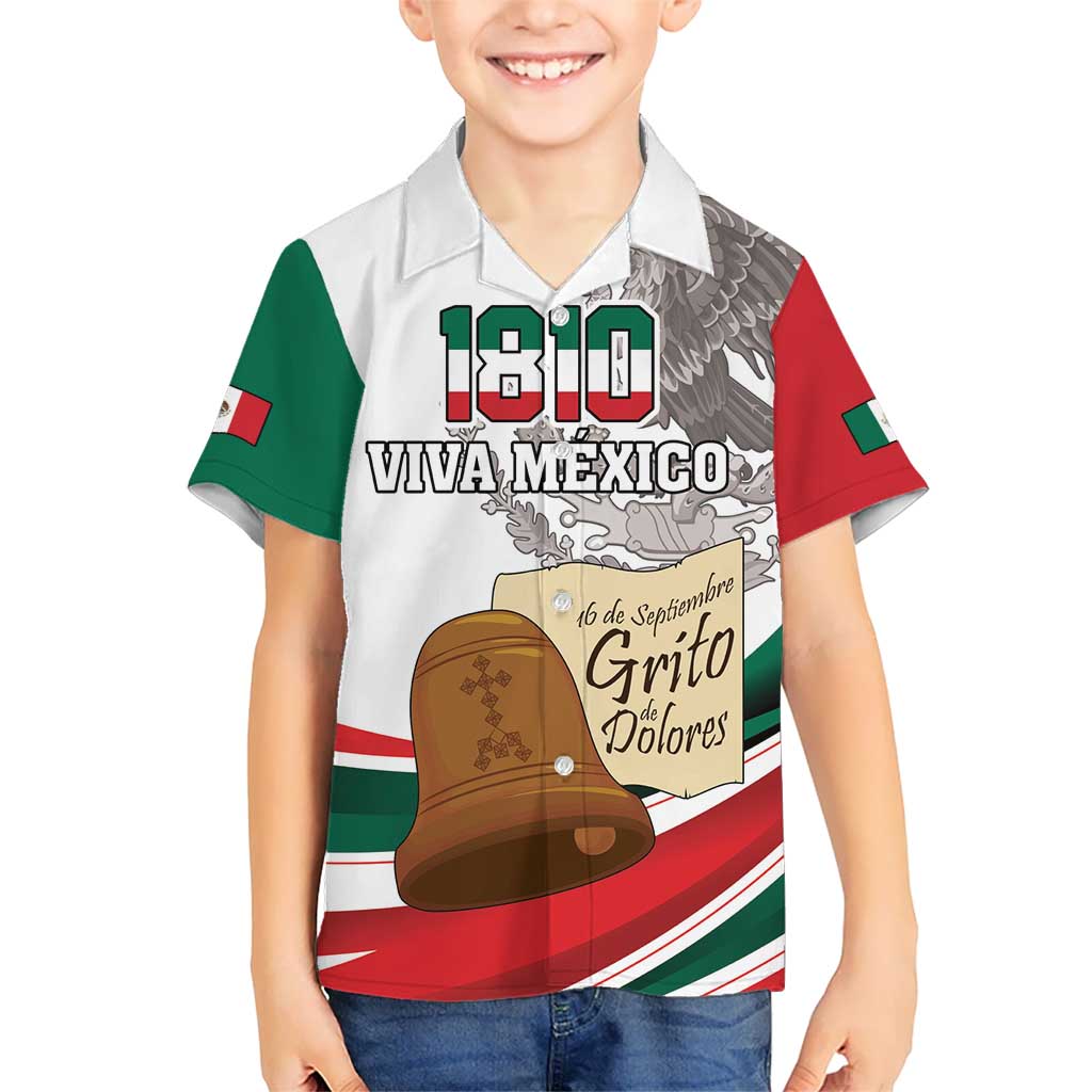 Custom Mexico Independence Day Kid Hawaiian Shirt El Grito De Independencia - Wonder Print Shop