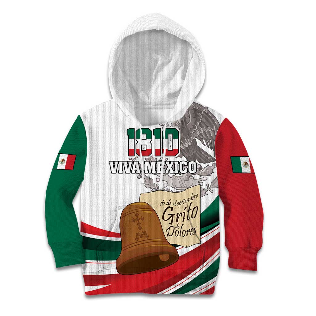 Custom Mexico Independence Day Kid Hoodie El Grito De Independencia - Wonder Print Shop
