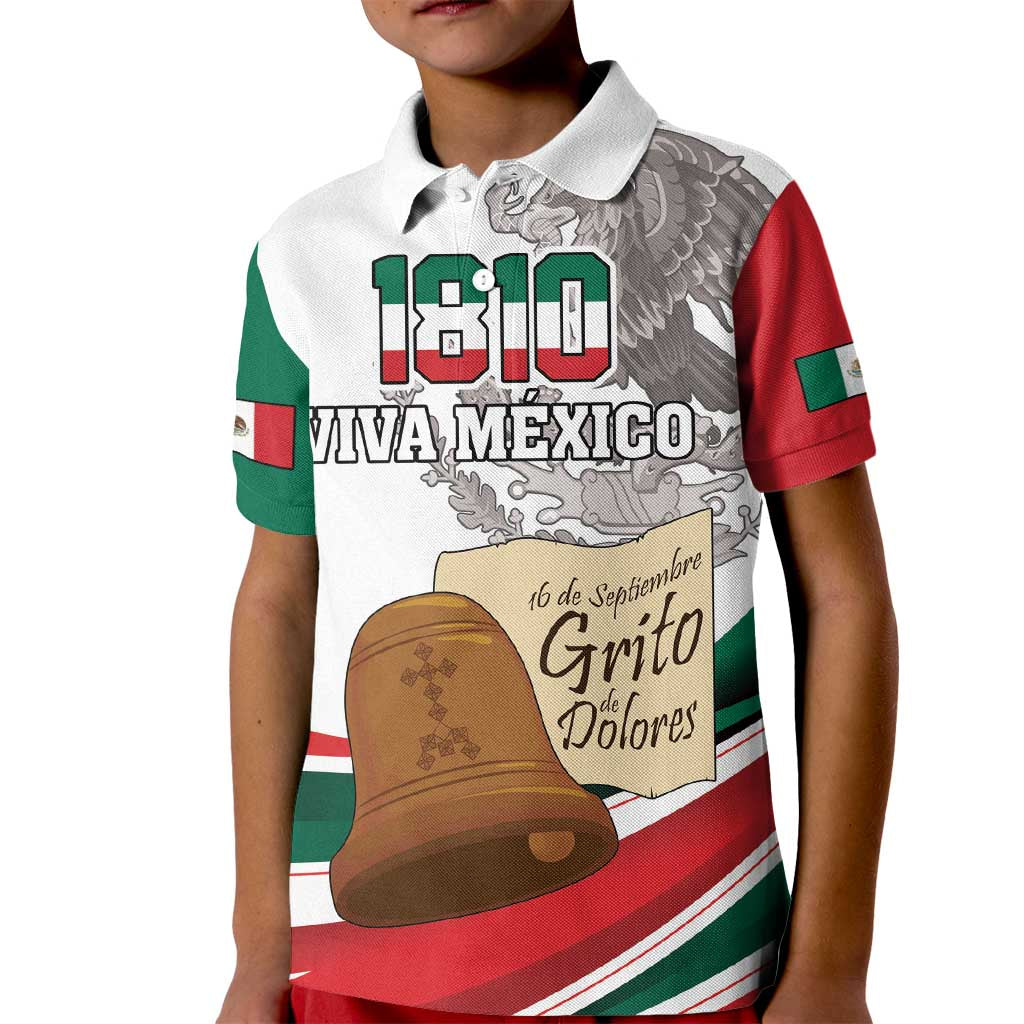 Custom Mexico Independence Day Kid Polo Shirt El Grito De Independencia - Wonder Print Shop