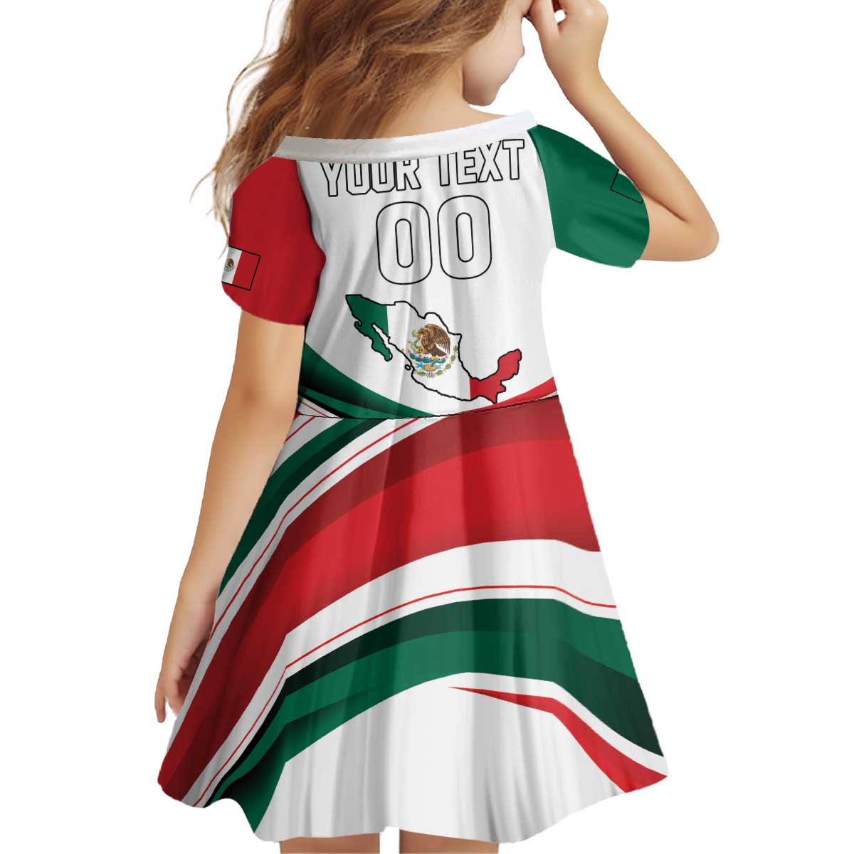 Custom Mexico Independence Day Kid Short Sleeve Dress El Grito De Independencia - Wonder Print Shop