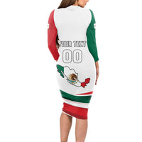 Custom Mexico Independence Day Long Sleeve Bodycon Dress El Grito De Independencia - Wonder Print Shop