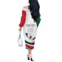 Custom Mexico Independence Day Off The Shoulder Long Sleeve Dress El Grito De Independencia - Wonder Print Shop