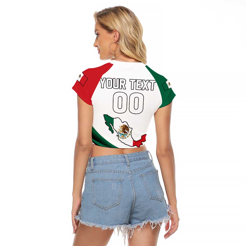 Custom Mexico Independence Day Raglan Cropped T Shirt El Grito De Independencia - Wonder Print Shop