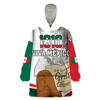 Custom Mexico Independence Day Wearable Blanket Hoodie El Grito De Independencia - Wonder Print Shop