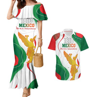 Custom Mexico Independence Day Couples Matching Mermaid Dress and Hawaiian Shirt Monumento A La Independencia - Wonder Print Shop