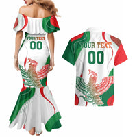 Custom Mexico Independence Day Couples Matching Mermaid Dress and Hawaiian Shirt Monumento A La Independencia - Wonder Print Shop