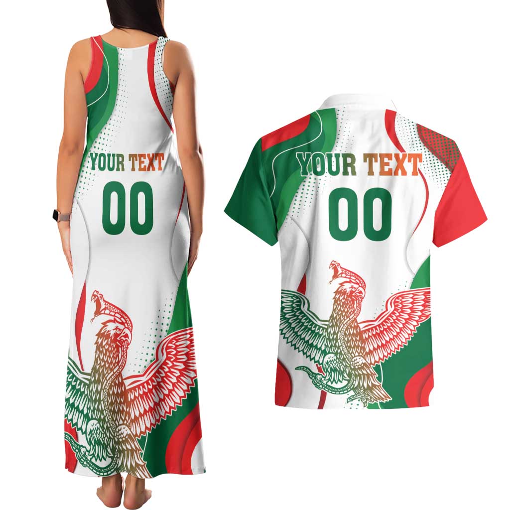 Custom Mexico Independence Day Couples Matching Tank Maxi Dress and Hawaiian Shirt Monumento A La Independencia - Wonder Print Shop