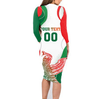 Custom Mexico Independence Day Family Matching Long Sleeve Bodycon Dress and Hawaiian Shirt Monumento A La Independencia - Wonder Print Shop