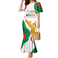 Custom Mexico Independence Day Family Matching Mermaid Dress and Hawaiian Shirt Monumento A La Independencia - Wonder Print Shop