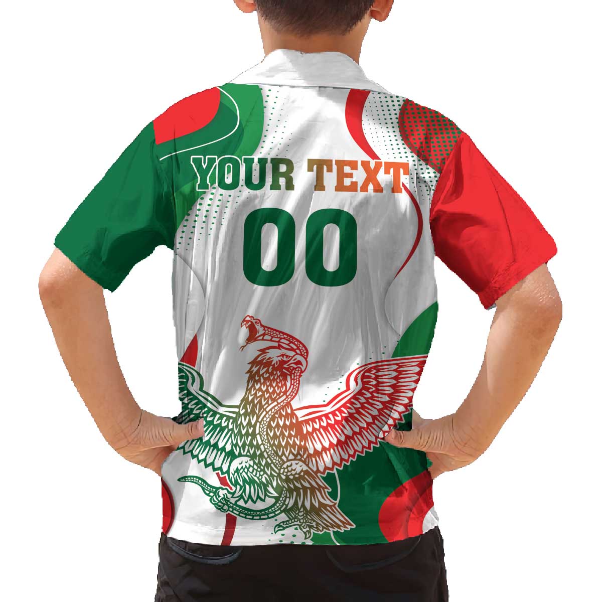 Custom Mexico Independence Day Family Matching Puletasi and Hawaiian Shirt Monumento A La Independencia - Wonder Print Shop