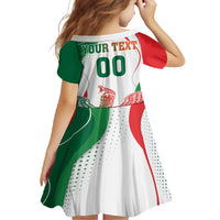 Custom Mexico Independence Day Family Matching Short Sleeve Bodycon Dress and Hawaiian Shirt Monumento A La Independencia - Wonder Print Shop