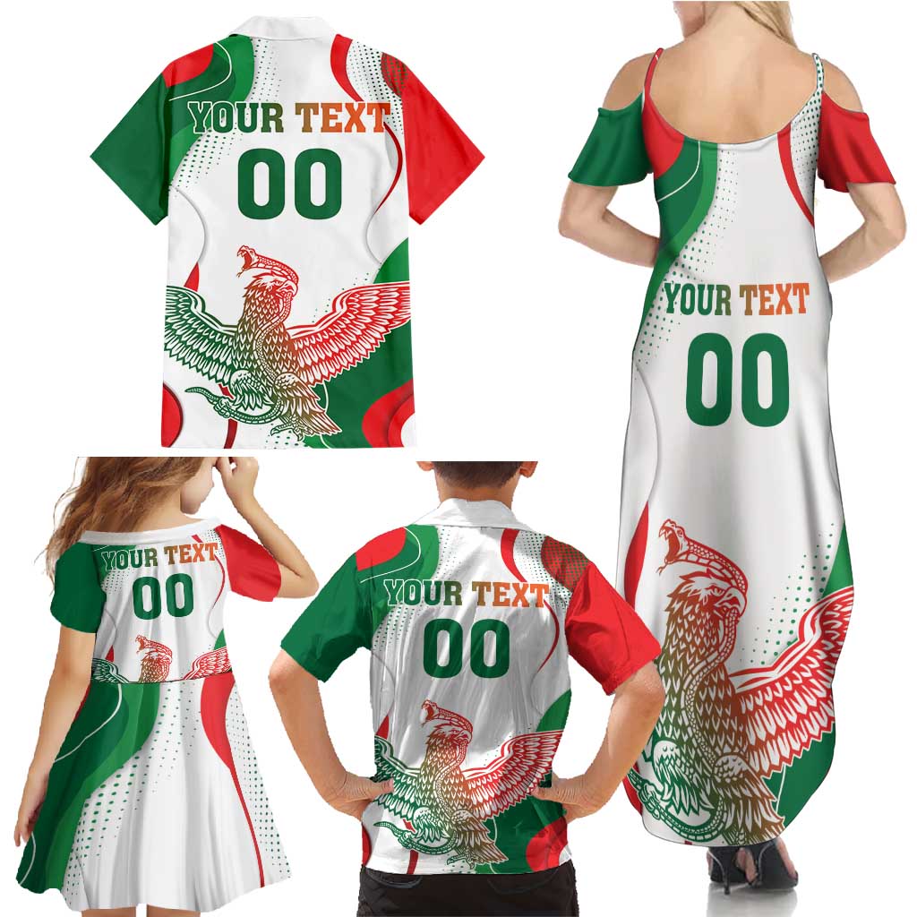 Custom Mexico Independence Day Family Matching Summer Maxi Dress and Hawaiian Shirt Monumento A La Independencia - Wonder Print Shop