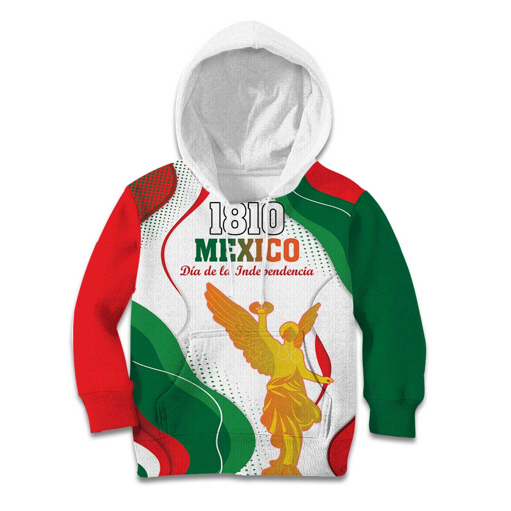 Custom Mexico Independence Day Kid Hoodie Monumento A La Independencia - Wonder Print Shop