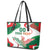 Custom Mexico Independence Day Leather Tote Bag Monumento A La Independencia - Wonder Print Shop