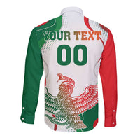 Custom Mexico Independence Day Long Sleeve Button Shirt Monumento A La Independencia - Wonder Print Shop