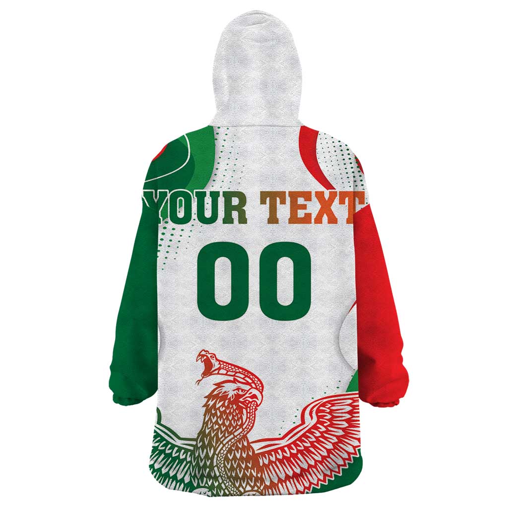 Custom Mexico Independence Day Wearable Blanket Hoodie Monumento A La Independencia - Wonder Print Shop