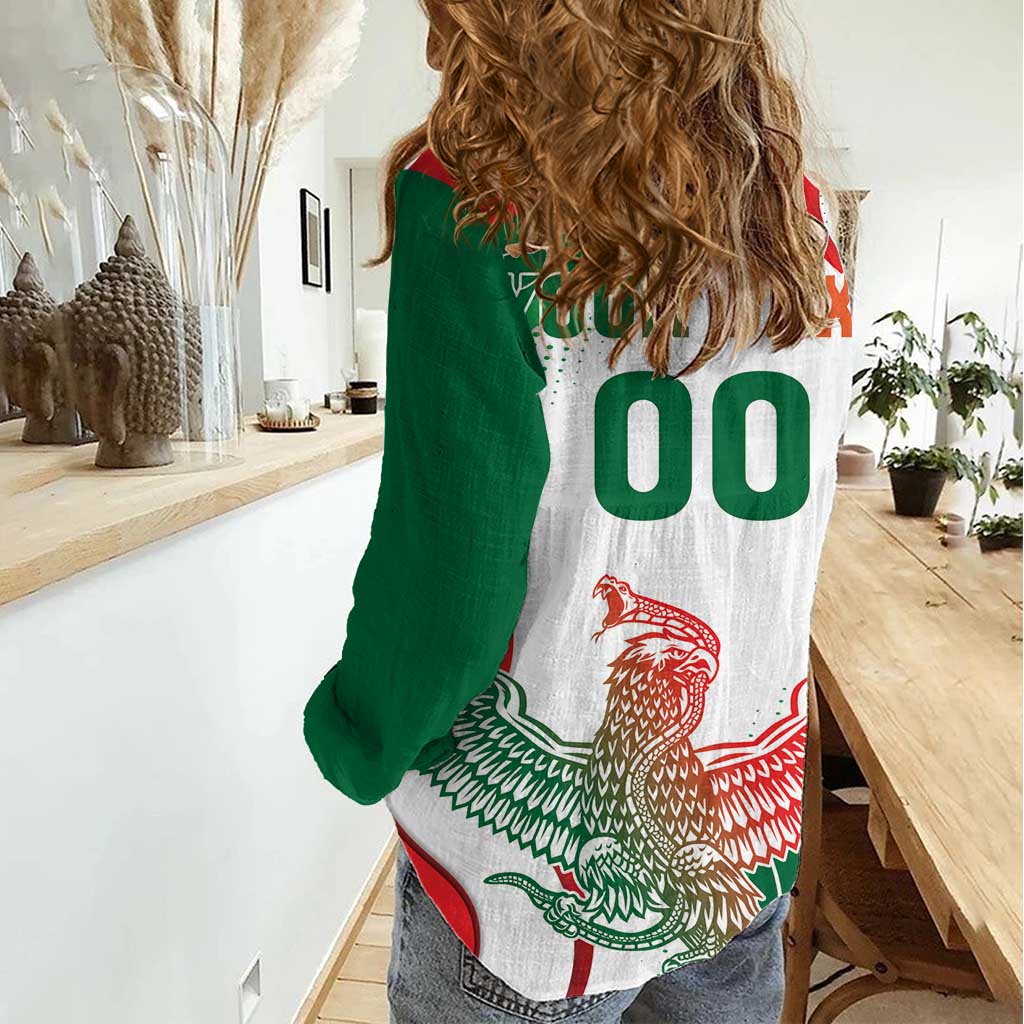 Custom Mexico Independence Day Women Casual Shirt Monumento A La Independencia - Wonder Print Shop
